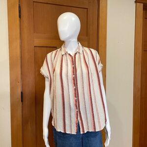 Stripe cotton blouse by Madewell
